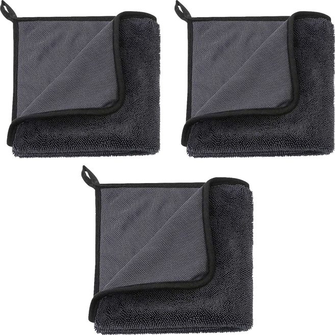 蝌蚪吸水布 洗車毛巾 超強吸水 重磅加厚 600gsm 單層 30 x 30cm 3個