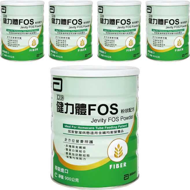 Abbott 亞培 Jevity 健力體 FOS 粉狀配方, 900g, 5罐