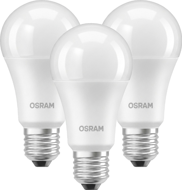 OSRAM 歐司朗 超廣角 LED 燈泡 G6 12W E27, 自然光 4000K, 3個