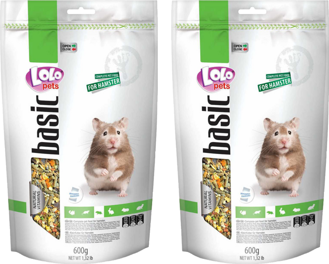 LOLO pets 營養滿分寵物鼠主食, 600g, 2包