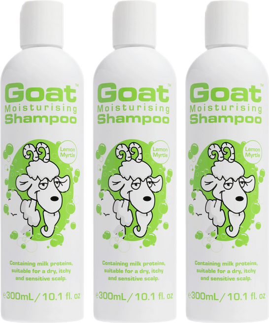 澳洲 Goat 山羊乳保濕洗髮精 檸檬香桃木 台灣公司貨, 3件, 300ml