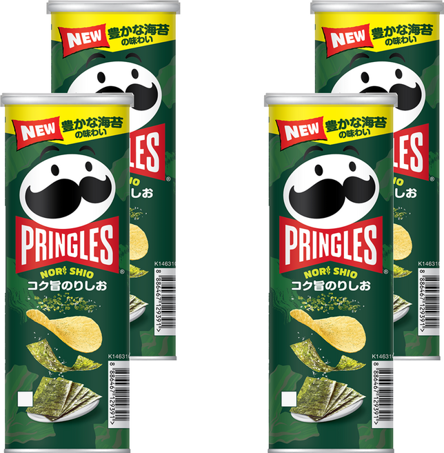 PRINGLES 品客 究極旨味海苔塩風味洋芋片, 95g, 4個