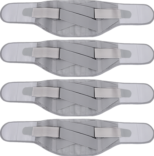 TIMLEI 日本 可調式綁帶護腰帶 腰肌勞損腰托 束腰帶 灰色, 4個