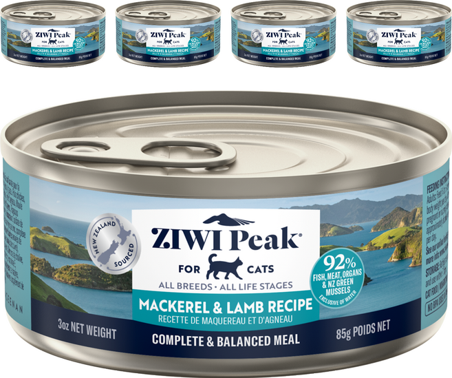 ZIWI Peak 滋益巔峰 貓用主食罐, 羊肉 + 鯖魚, 85g, 5個