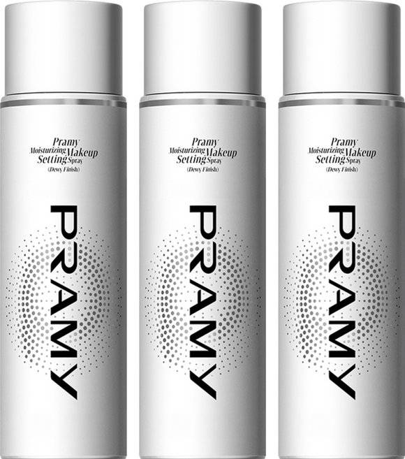 PRAMY 柏瑞美 台灣公司貨 長效保濕定妝噴霧 水光亮面, 3個, 100ml
