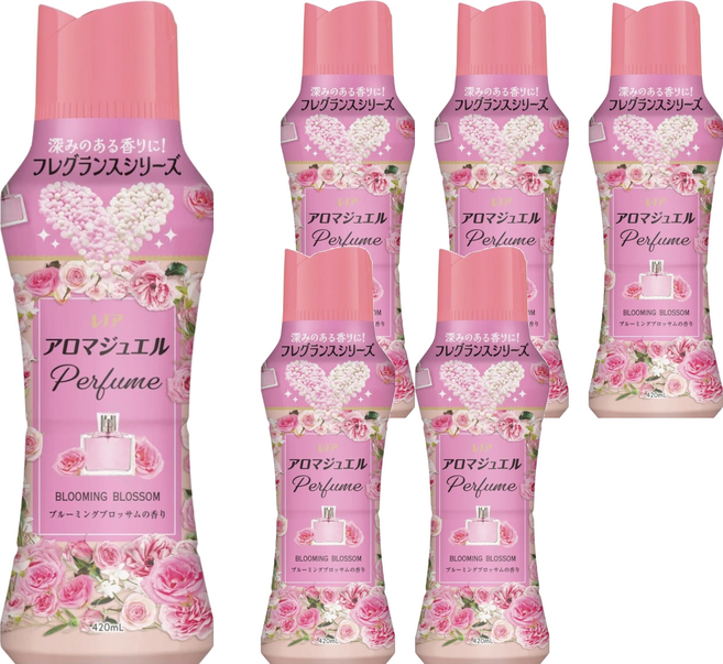 Lenor 蘭諾 日本原裝進口 衣物芳香豆 奢華花束, 6瓶, 420ml