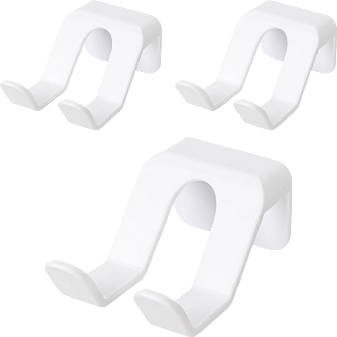 SHIMOYAMA 耳罩式耳機/遊戲手把收納展示架, 白色, 3個