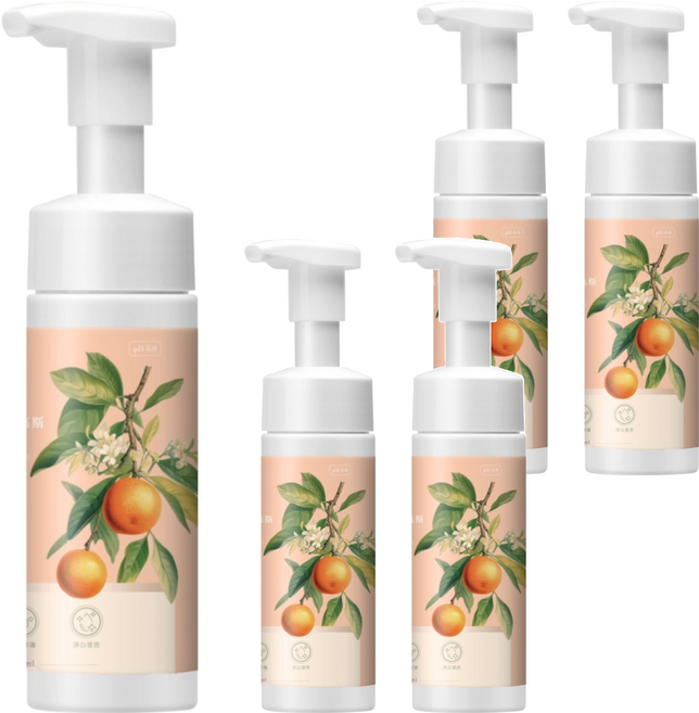 ECOLUXE 艾蔻斯 淨透亮白洗顏慕斯 柑橘香, 5個, 180ml