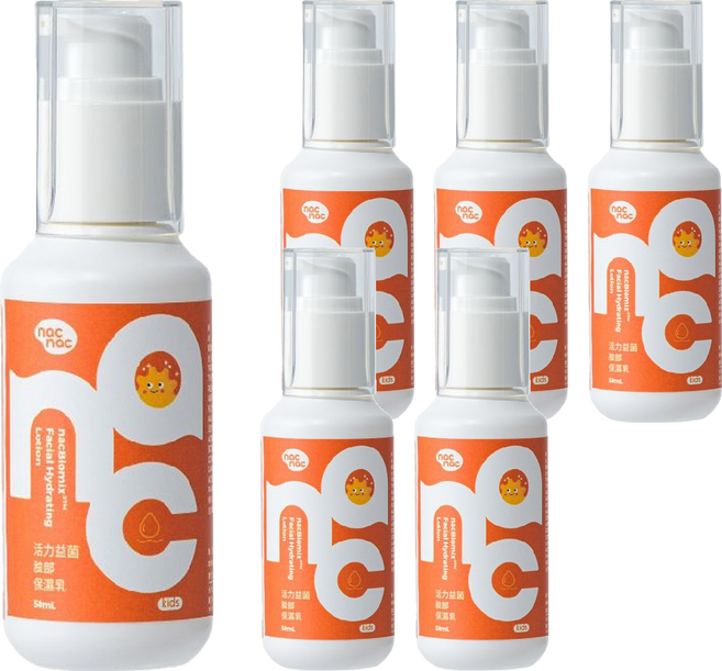 nac nac 活力益菌臉部保濕乳, 6個, 50ml