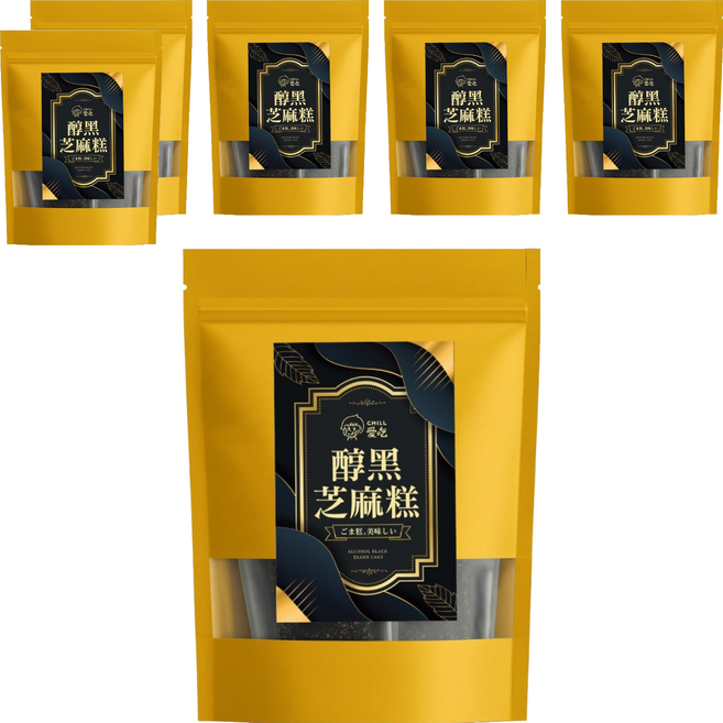 CHILL 愛吃 醇黑芝麻糕, 100g, 6個