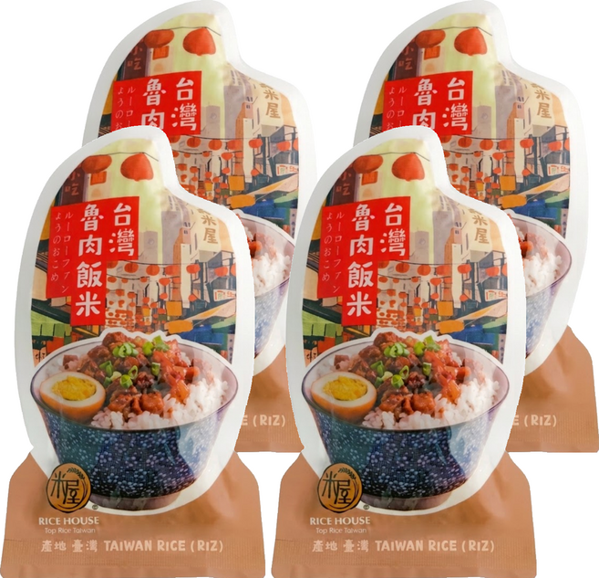RICE HOUSE 米屋 台灣魯肉飯米粒, 150g, 4個, 一級