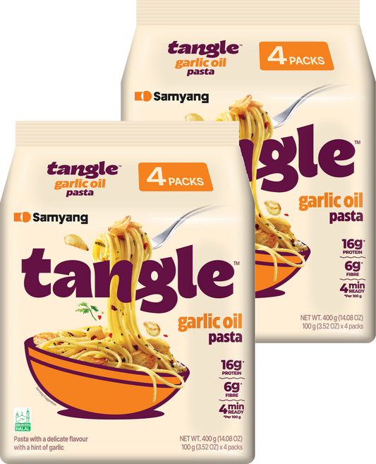 Samyang Foods 三養 清炒蒜頭義大利麵 4個裝, 100g, 2組