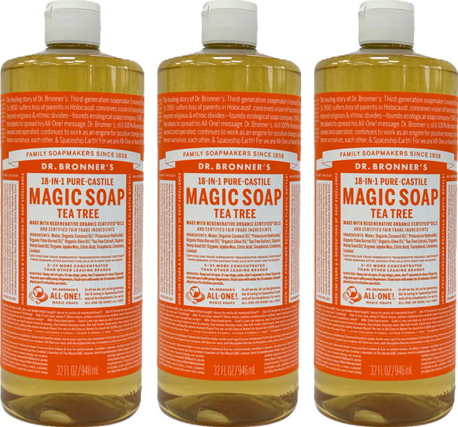 Dr.Bronner's 布朗博士 茶樹潔膚露, 3個, 946ml