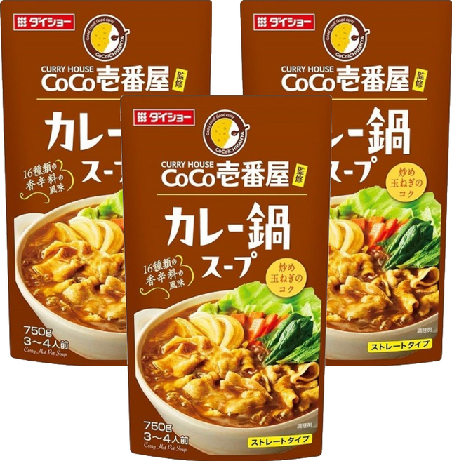 DAISHO 大逸昌 Coco壹番屋 咖喱火鍋高湯, 750g, 3包