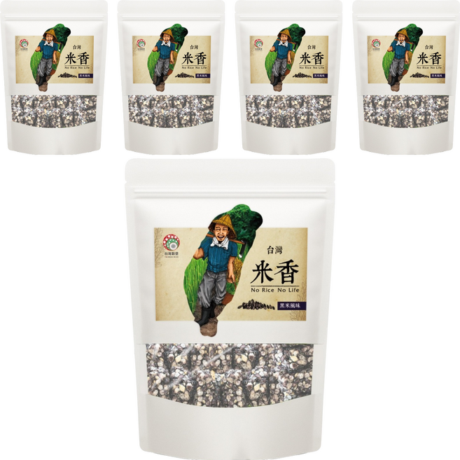 台灣榖堡 台灣公司貨 台灣米香黑米口味, 5個, 220g