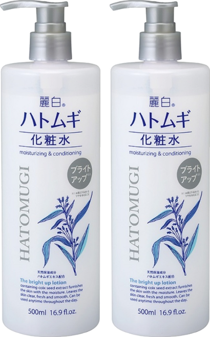 KUMANO 熊野油脂 麗白 薏仁明亮化妝水, 500ml, 2瓶