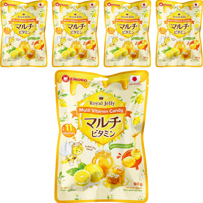 EIKODO 榮光堂 蜂蜜檸檬風味糖, 80g, 5個