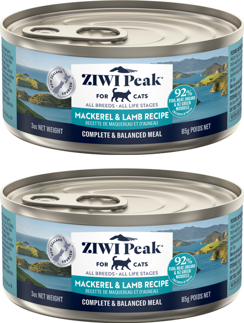 ZIWI Peak 滋益巔峰 貓用主食罐, 羊肉 + 鯖魚, 85g, 2個