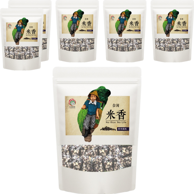 台灣榖堡 台灣公司貨 台灣米香黑米口味, 6個, 220g