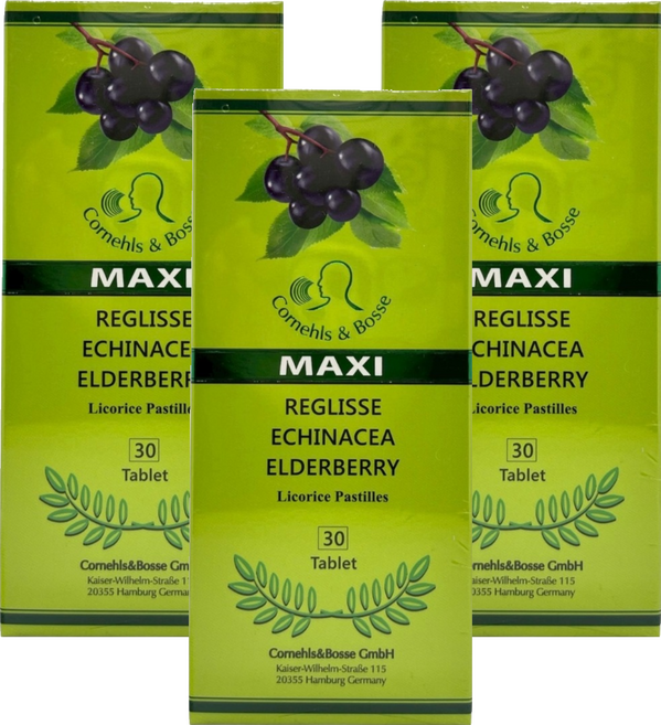 樂立舒 潤喉糖 紫錐花 + 接骨木莓, 3個, 10.5g