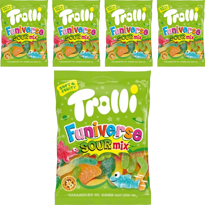 Trolli 多利軟糖 總匯爆酸味, 100g, 5個