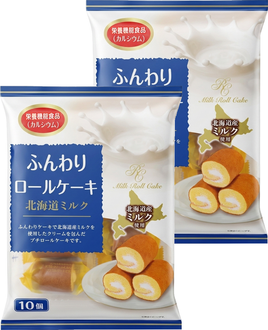 山內 北海道牛奶風味瑞士捲, 140g, 2袋