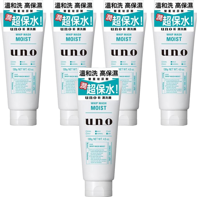 uno 新潤洗顏, 130g, 5個