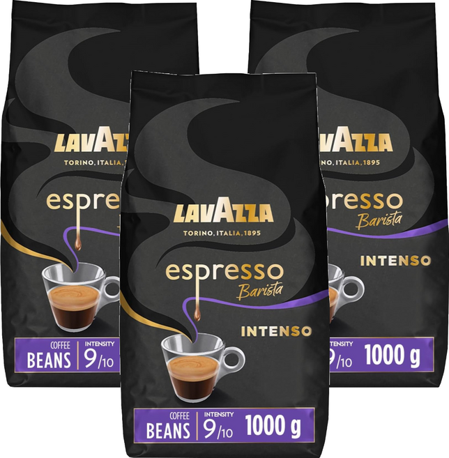 LAVAZZA Espresso 義式特濃咖啡豆, 1000g, 3個, 全豆咖啡（未研磨）
