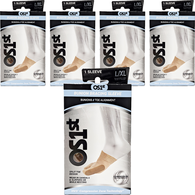 OS1st HV3肢體裝具 姆趾外翻矯正套 單隻 未滅菌, 5盒