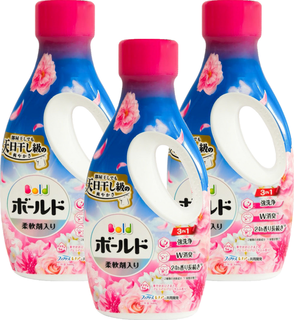 Bold 超濃縮洗衣精 濃郁花香, 3個, 680g