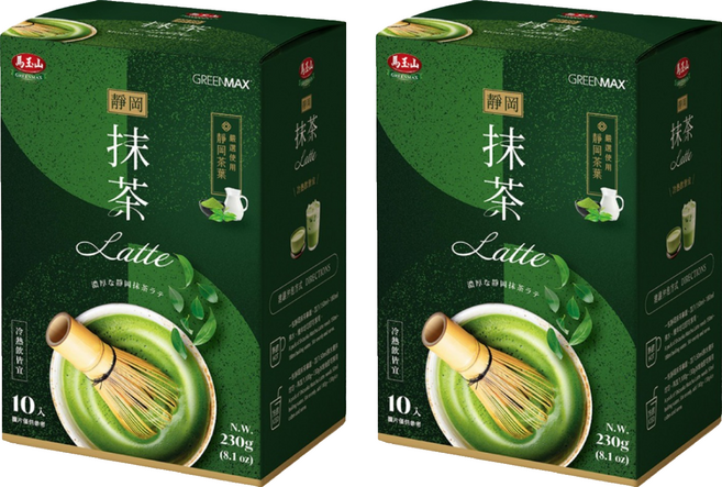 馬玉山 靜岡抹茶拿鐵, 23g, 10個裝, 2組