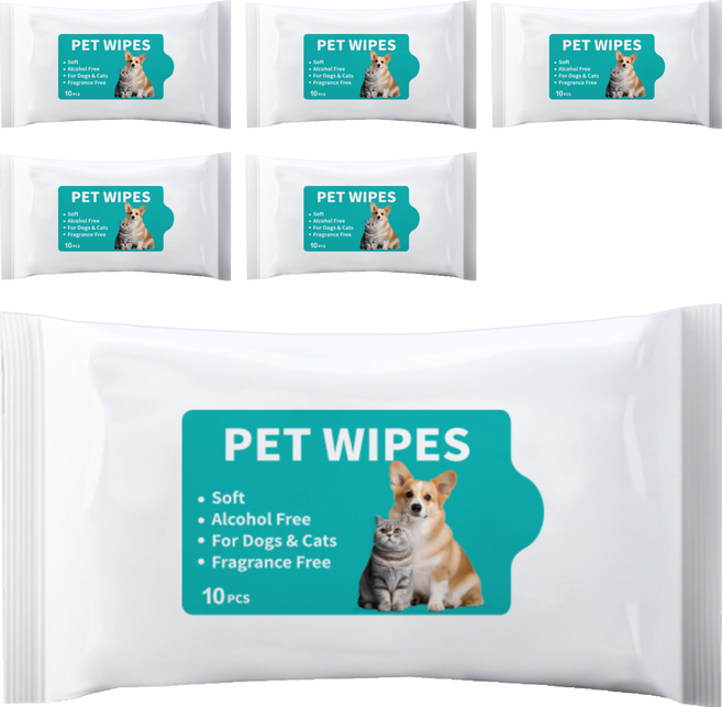 PET DAILY LAB 毛孩日常研究社 寵物清潔濕巾, 6個, 10個裝