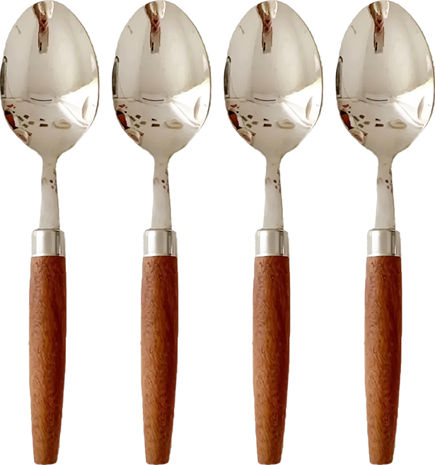 實木不銹鋼湯匙 19 x 4cm 38g, 4支