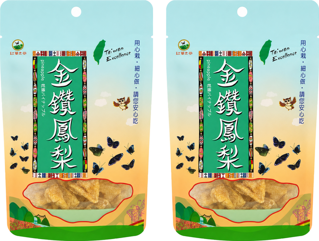 紅藜之家 金鑽鳳梨乾, 2個, 90公克