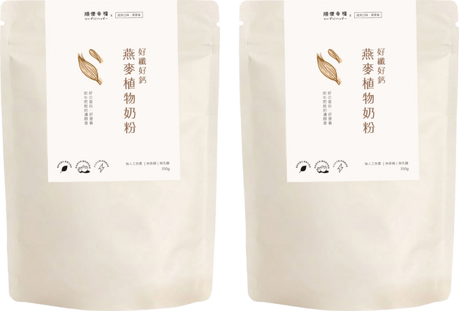 順便幸福 好纖好鈣燕麥植物奶粉, 350g, 1入, 2個