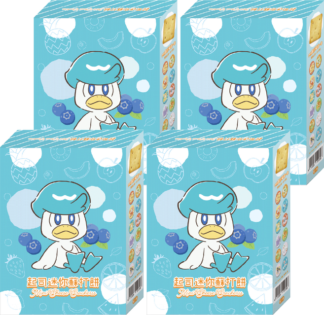 PoKeMoN 寶可夢 起司迷你蘇打餅 潤水鴨&百變怪, 25g, 4個