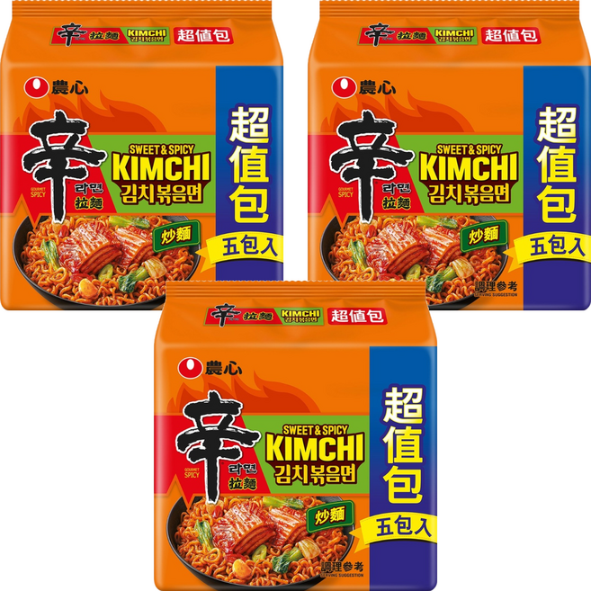 NONGSHIM 農心 辛辣白菜炒麵 超值包 137g, 15包