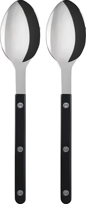 SABRE PARIS 復古酒館鈕扣亮面系列 湯匙 22cm, 黑色, 2支