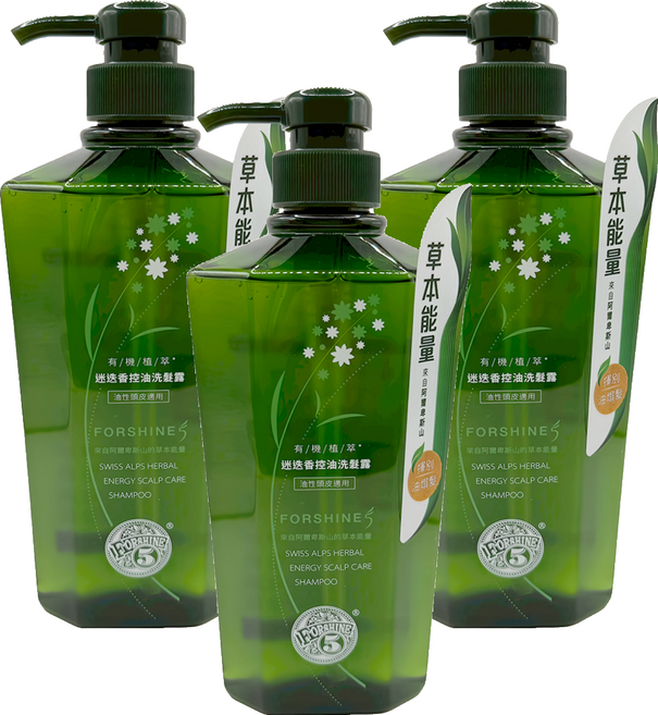 芙夏妮 迷迭香控油洗髮露, 3個, 550ml