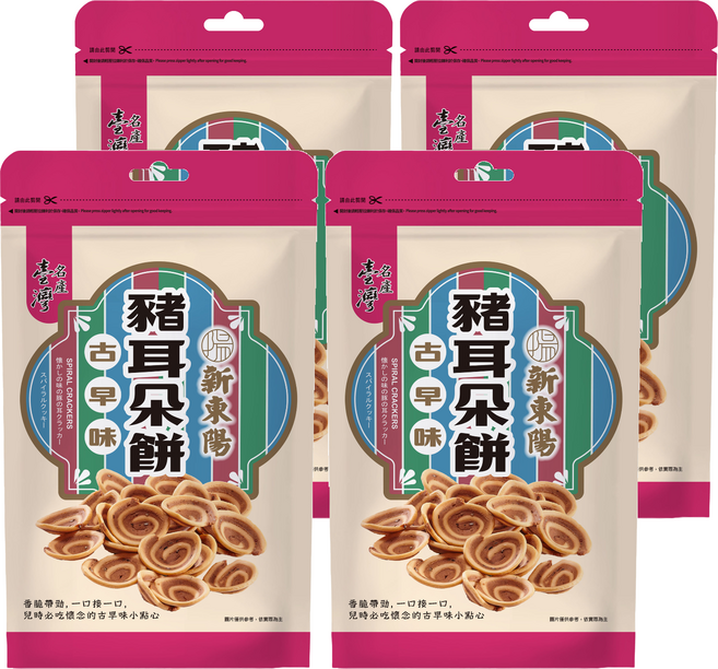 新東陽 古早味豬耳朵餅, 100g, 4個