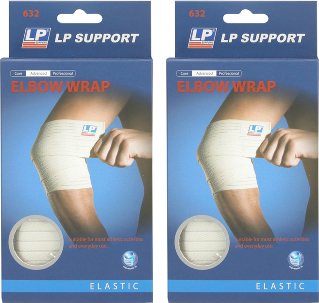 LP SUPPORT 肘部彈性繃帶, 2個