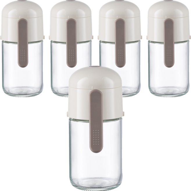 PINMOO 品沐 菲特定量鹽罐 灰色, 5個, 180ml