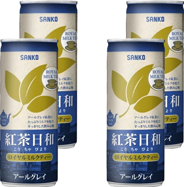 日本 SANKO 紅茶日和 皇家奶茶, 250ml, 4個