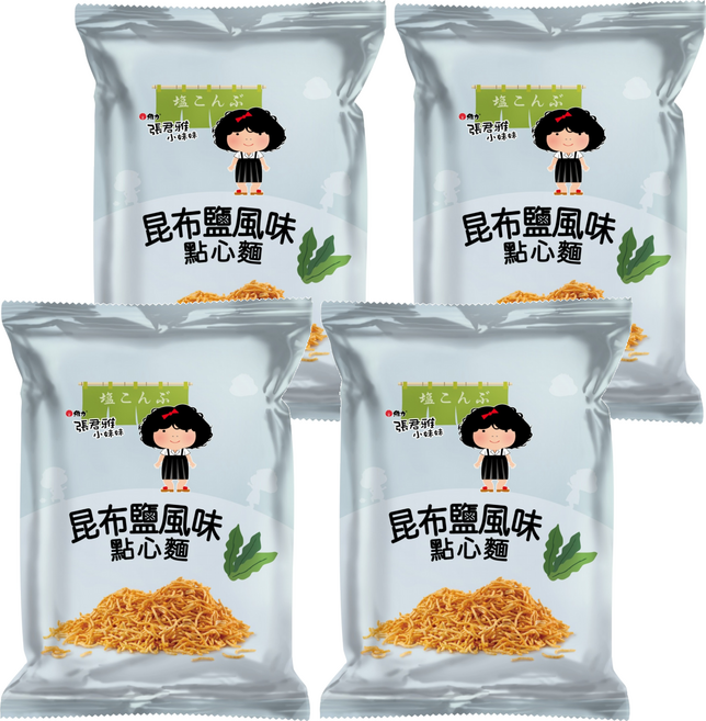 維力 張君雅小妹妹 昆布鹽風味點心麵, 75g, 4個