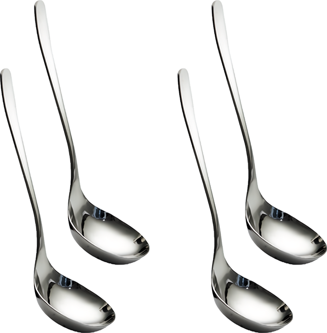 Green Bell 綠貝 316餐具系列 加深多用小湯匙, 銀色, 4支