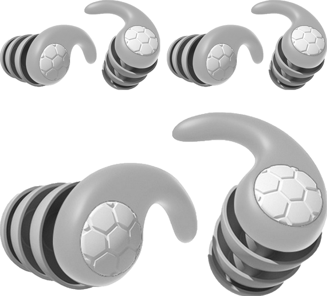 隔音防噪耳塞 灰色, 3個, 1雙