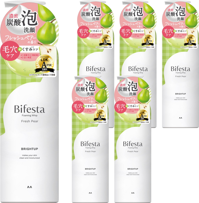 Bifesta 碧菲絲特 抗暗沉碳酸泡洗顏 洋梨香, 200g, 6個
