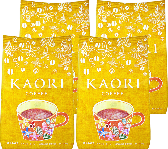 OGAWA 小川珈琲 KAORI咖啡粉, 220g, 1入, 4個