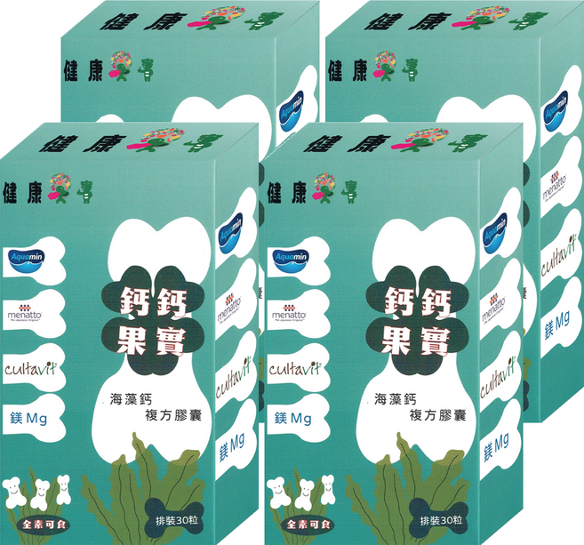 健康果實 鈣鈣果實海藻鈣複方膠囊 15g, 4個, 30顆