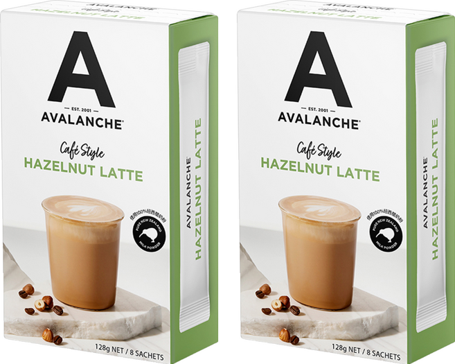 AVALANCHE 榛果風味拿鐵即溶咖啡, 16g, 2個, 8個裝